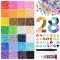 28 vaks hars strass DIY set met lijm pincet en pen voor nagelkunst en handwerk decor. - 28 Roosters 30000 Stuks + 3 Lijmen