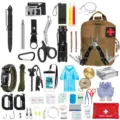 Outdoor survival tool set tactical emergency kit camping gear complete first aid equipment - Khaki Bag Set