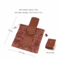 Detail van opbergtas van canvas met nauwkeurige afmetingen en compact zakformaat. - Koffie
