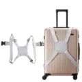 Adjustable luggage strap cross elastic packing belt for travel suitcase security accessory. - Silver Silk 8-Shape Strap