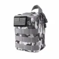 Tactische medische tas grijs camo noodoverleving EDC tas met MOLLE webbing systeem. - Broken Wit