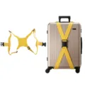 Yellow luggage strap X-shape suitcase packing belt adjustable travel luggage fixing band - Yellow