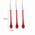 Kerst rode glas druppel hangende ornamenten ijskegel hangers voor kerstboom decoratie 3st - Klein / 3 Stuks/Verpakking / Bordeauxrood