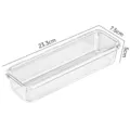 Clear plastic drawer organizer storage box for cosmetics cutlery and small items 23.3cm - Medium Drawer Storage Box
