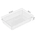Clear transparent plastic drawer storage box organizer for cosmetics and cutlery 23x16cm - Large Drawer Storage Box
