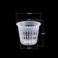 Plastic net cup for hydroponics, 82mm top outer diameter, 64mm height plant pot basket. - M / Clear