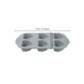 Vue détaillée du moule à gâteau en silicone en forme de cœur, plaque à pâtisserie à six cavités. - Moule à Chocolat en Cœur / Gris