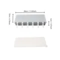 Vue détaillée du bac à glaçons en silicone affichant les dimensions pour moule à popsicle. - Rose / 6 Grilles Avec Bâtonnet