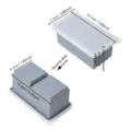 Moule à glaçons en silicone avec couvercle, 2 compartiments, gris et blanc, accessoire cuisine. - Moule à Glaçons Carré 2 Grilles / Rose