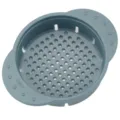 Gray Silicone Can Strainer Kitchen Food Drainer with Dual Handles and Fine Mesh Holes - Blue