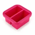 Silicone baby food freezer tray with dual compartments, 250ml and 125ml capacity storage. - 2 Compartments / Rose Red