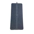 Grey silicone dish drying mat with hanging hole heat resistant kitchen counter mat - 44x20x0.5cm / Gray