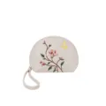 Damen bestickte Geldbörse Vintage chinesischen Stil Blumen Clutch Abendtasche mit Handschlaufe. - Fleischrosa