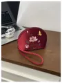 Elegante Samt-Clutch Tasche mit exquisiter chinesischer Blumenstickerei, vielseitig einsetzbar. - Rot