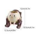 Cute resin animal flower pot, creative desktop rocking chair succulent plant container - Rocking Chair Cat / 12.5x10.5x12cm