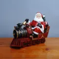 Weihnachten Weihnachtsmann Zug Harz Ornament Urlaubsgeschenk Heim Desktop Dekoration - Zug Fahren (RRW101-D)