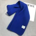 Koreaanse stijl effen winter gebreide sjaal, dikke warme gezellige blauwe nek wrap voor dames. - Saffierblauw