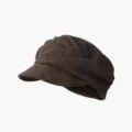 Brown vintage textured newsboy beret hat women autumn winter octagonal painter hat. - Pleated Cloud Hat / Coffee