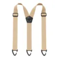 Heren 3.8cm Elastische Y-Rug Bretels Stevige Karabijnhaak Haken Verstelbaar Detail - Maiskorrel 3-Haak Stijl / Khaki
