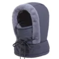 Winter winddichte muts ushanka bivakmuts met nepbontrand voor koude dagen en fietsen - donkergrijs