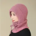 Detalles del gorro de punto cálido de invierno para mujer, sombrero grueso forrado para ciclismo. - Talla única / Rosa