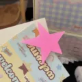 Korean sweet dopamine candy color geometric star hair clip cute hairpin for girls bangs accessory - Pink