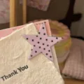Korean style pink star metal hair clip with black star pattern, sweet cute bangs hairpin accessory. - Pink Star Hair Clip / Pink