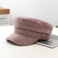 Vrouwen vintage achthoekige pet stijlvolle casual baret hoed retro krantenjongenshoed lente. - Roze