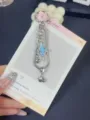 Y2K ins style snake bone chain phone charm blue star keyring cute bag pendant accessory - Blue