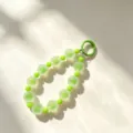 Ciondolo per telefono di perline verdi portachiavi estetico accessorio per donne e ragazze. - Verde