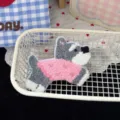 Cute plush puppy hair clip sweet cartoon bangs clip fluffy dog hair accessory for girls - Pink