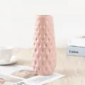 Nordic style plastic flower vase with textured dots, shatterproof hydroponic decor. - Polka Dot Vase Pink