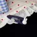 Cute blue polka dot hair clip with white bunny design, sweet style sweet girl hair accessory - Waterdrop Rabbit Hairpin / Blue