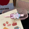 Lindo pasador de pelo de conejo píxel rosa horquilla dulce accesorios para el cabello - Pasador Largo / Conejito De Colores
