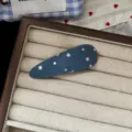 Korean style high-end denim printed star hair clip fashion versatile girl bangs hairpin - Water Drop Hairpin