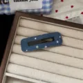 Korean style denim star print hair clip for women, casual fashion hair accessory cute - Hollow Square Hair Clip
