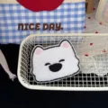 Détail de patch pour cheveux de chiot blanc mignon, autocollant brodé moelleux pour filles. - Style Chien Blanc