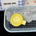 Dopamine large yellow button hair clip cute sweet girl style duckbill hair accessory - Yellow