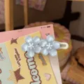 Cute blue cherry blossom hair clip sweet fresh style hair accessories for women. - Blue Cherry Blossom Wave Hair Clip