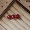 Red polka dot heart hair clip cute sweet duckbill hairpin girl sweet fashion hair accessory - Heart Hair Clip / Red