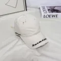 Gorra de béisbol bordada desgastada para mujer, sombrero de sol vintage suave y casual. - M (56-58cm) / Borde Letra Rota - Beige
