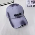 Gorra de béisbol degradada de estilo coreano para hombres y mujeres con bordado Gooh! - L (58-60cm) / GO Lavado Azul