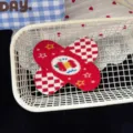 Sweet cute red bear band-aid hair clip girlish style cute bangs hairpin accessory. - Red