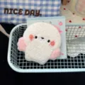 Cute white bear wing bang patch hair clip sweet style plush hair accessory for lovely girls. - Little Bear Hair Clip / White