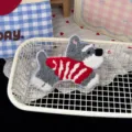 Cute fluffy dog hair clip plush embroidered hair accessory sweet girl style bangs pin. - Red