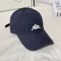 Gorra de béisbol vintage lavada y desgastada con letras bordadas sombrero de sol - M (56-58cm) / Negro