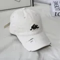 Gorra de béisbol vintage lavada con bordado Air, sombrero de algodón suave para protección solar. - M (56-58cm) / Blanco Roto