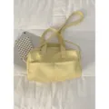 Borsa a tracolla morbida gialla, grande borsa casual per donna e lavoro quotidiano. - senza ciondolo / Giallo
