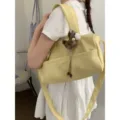 Borsa a tracolla morbida grande capacita stile coreano borsa cuscino per le donne chic - Con Ciondolo / Giallo