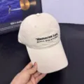 Beige embroidered baseball hat with English quote design, soft top casual sun cap. - M (56-58cm) / Beige
